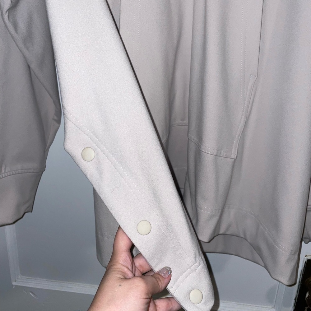 Athleta Beige Half Zip Pullover Jacket Oversized,… - image 5
